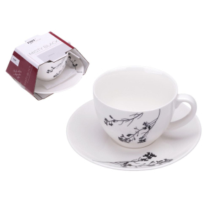 Filiżanka i spodek MISTY BLACK 240 ml RAVI